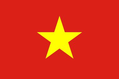Vietnam vektör bayrağı. Vietnam bayrağı, altın s ile Kırmızı bayrak
