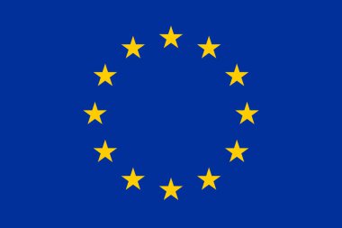 Avrupa Birliği bayrağı. Vektör çizimi