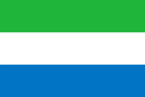 Sierra Leone vector flag. The flag of Sierra Leone. Freetown — Stock Vector