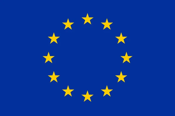 Die Flagge der Europäischen Union. Vektorillustration — Stockvektor