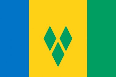 Saint Vincent and Grenadines national flag. Vector illustration. clipart