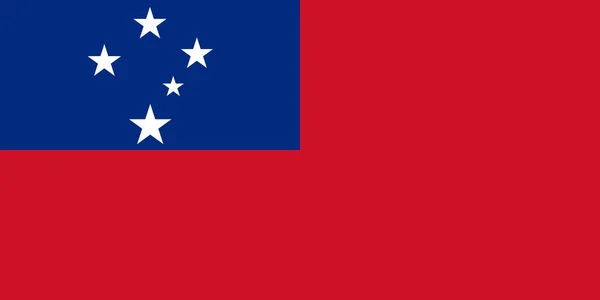 Bandera nacional de Samoa. Ilustración vectorial. Apia. — Archivo Imágenes Vectoriales