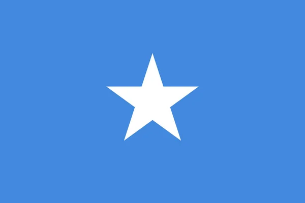 Somali ulusal bayrağı. Vektör illüstrasyon. Mogadişu — Stok Vektör