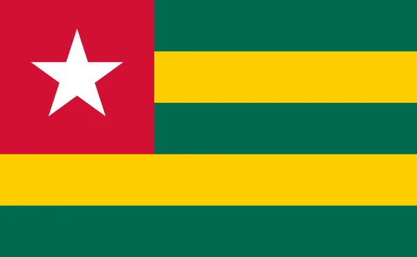 Bandeira nacional do Togo. Ilustração vetorial. Cúpula —  Vetores de Stock