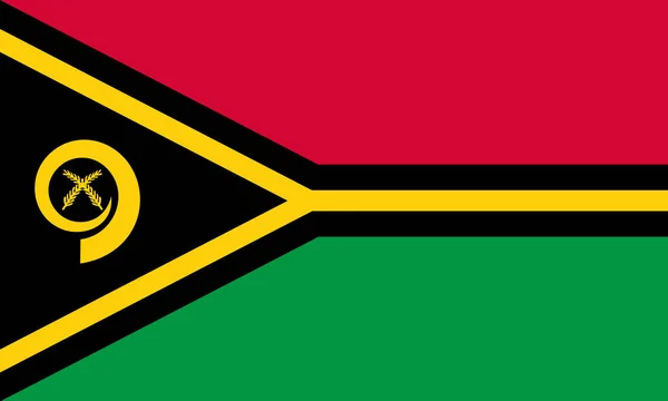 Bandeira nacional de Vanuatu. Ilustração vetorial. Porto Vila — Vetor de Stock