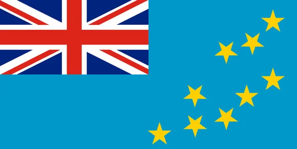Bandera nacional de Tuvalu. Ilustración vectorial. Funafuti — Vector de stock