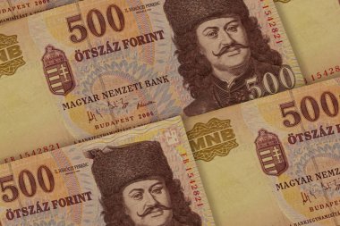 Macar forints banknotlar arka plan. 500 Huf