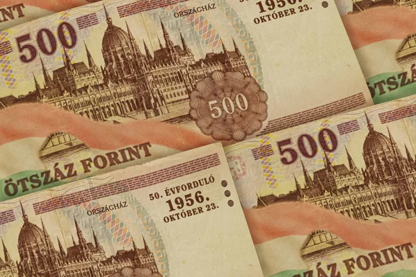 A magyar forintbankjegyek háttere. 500 Ft — Stock Fotó