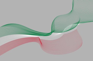 Soyut çizgiler arka plan. İtalya, İran, Meksika bayrağı renkleri