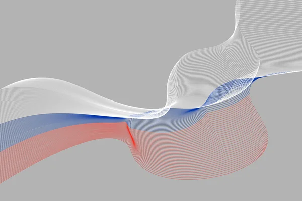 Абстрактные линии фона. Флаг России — стоковый вектор