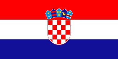 Hırvatistan ulusal bayrağı. Vektör illüstrasyon. Zagreb
