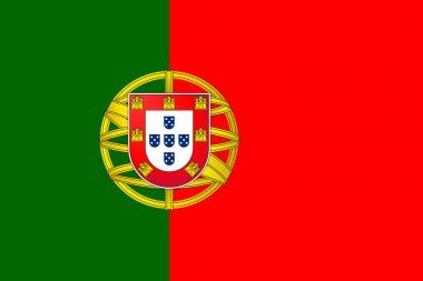 Portekiz ulusal bayrağı. Vektör illüstrasyon. Lisboa