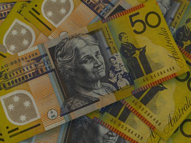 Avustralya'nın parası, arka plan. Makro çekimi