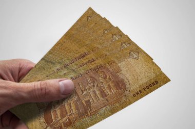 El tutan Mısır Poundu. Egp. Mısır Para Birimi.