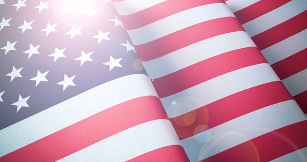 Flaga Stanów Zjednoczonych Ameryki. Macha patriotyczne tło wi — Zdjęcie stockowe