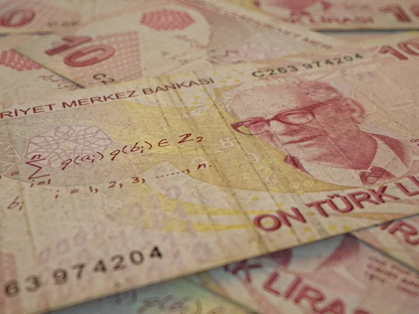Waluta turecka. Pieniądze tureckiego biznesu. Turecki L — Zdjęcie stockowe