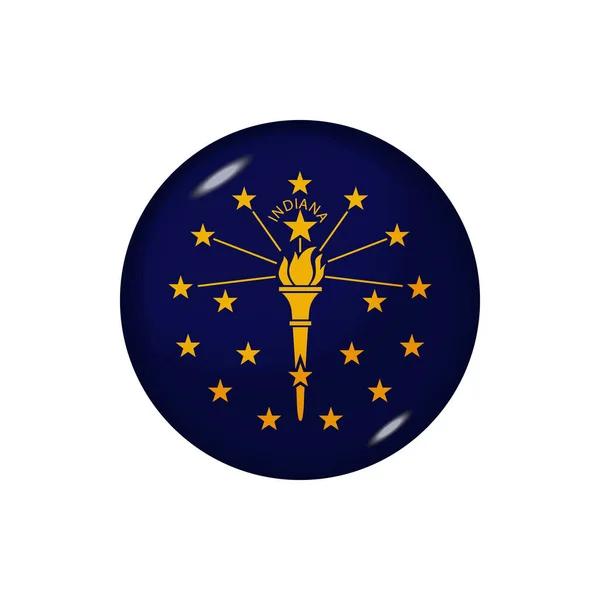 Indianas Flagga Rund Blank Flagga Vektorillustration Eps — Stock vektor