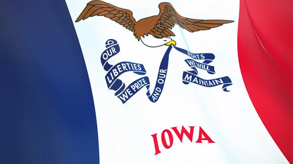 Iowas Flagga Hög Kvalitet Illustration Perfekt För Nyheter Reportage Evenemang — Stockfoto