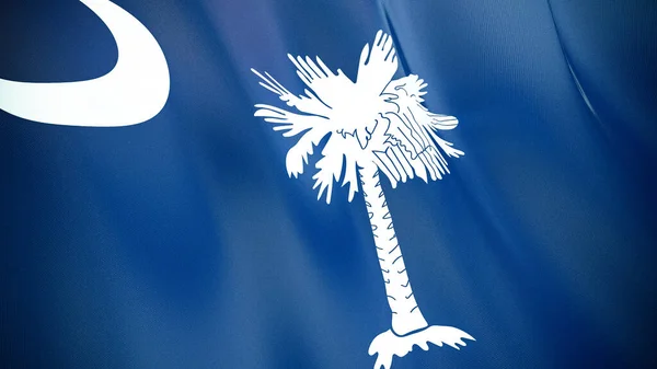 Zwaaiende Vlag Van South Carolina Hoge Kwaliteit Illustratie Perfect Voor — Stockfoto