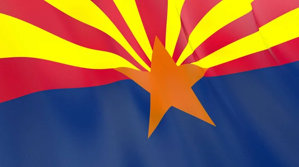 Waving Flag Arizona High Quality Illustration Perfect News Reportage Events — Stock Photo, Image