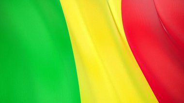 Mali 'nin sallanan bayrağı. Yüksek kalite 3 boyutlu illüstrasyon. Haber, haber ve olaylar için mükemmel.. 
