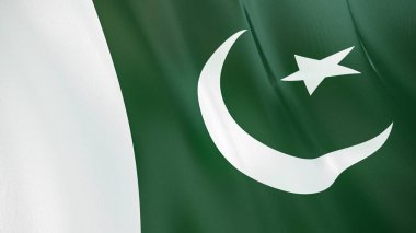 Pakistan 'ın sallanan bayrağı. Yüksek kalite 3 boyutlu illüstrasyon. Haber, haber ve olaylar için mükemmel.. 