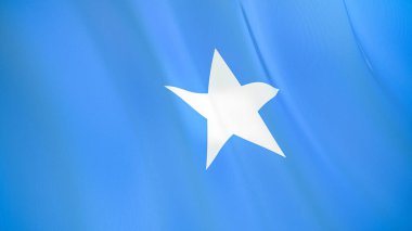 Somali 'nin sallanan bayrağı. Yüksek kalite 3 boyutlu illüstrasyon. Haber, haber ve olaylar için mükemmel.. 