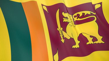 Sri Lanka 'nın sallanan bayrağı. Yüksek kalite 3 boyutlu illüstrasyon. Haber, haber ve olaylar için mükemmel.. 