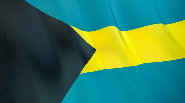Размахивая Флагом Багамов Высококачественная Трехмерная Иллюстрация Перфект Новостям Возрасту Событиям — стоковое фото