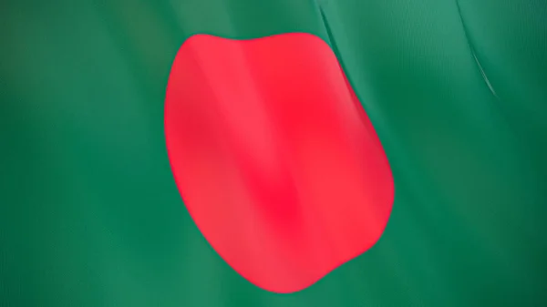 飘扬的孟加拉国国旗 高质量的3D插图 完美的新闻 — 图库照片
