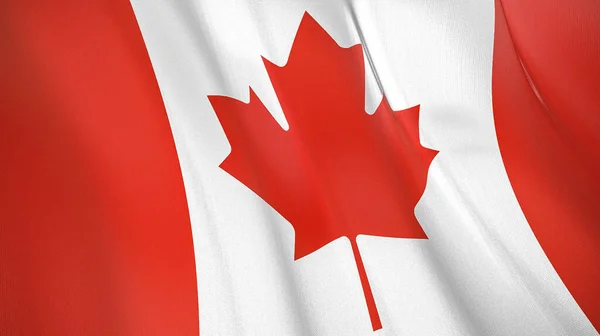 Bandera Ondeante Canadá Ilustración Alta Calidad Perfecto Para Noticias Reportajes — Foto de Stock