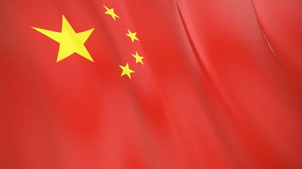 Bandera Ondeante China Ilustración Alta Calidad Perfecto Para Noticias Reportajes — Foto de Stock