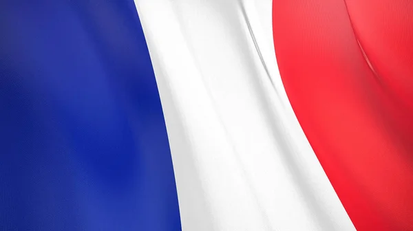 Κυματιστή Σημαία Της Γαλλίας Υψηλής Ποιότητας Τρισδιάστατη Απεικόνιση Ιδανικό Για — Φωτογραφία Αρχείου
