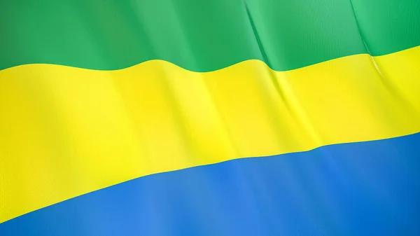 Zwaaiende Vlag Van Gabon Hoge Kwaliteit Illustratie Perfect Voor Nieuws — Stockfoto