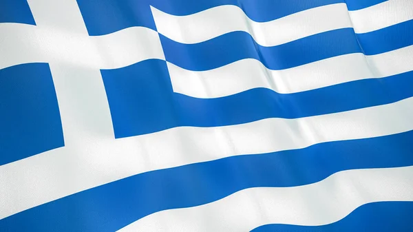 Bandeira Acenando Grécia Ilustração Alta Qualidade Perfeito Para Notícias Reportagem — Fotografia de Stock