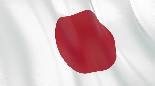 Wapperende Vlag Van Japan Hoge Kwaliteit Illustratie Perfect Voor Nieuws — Stockfoto