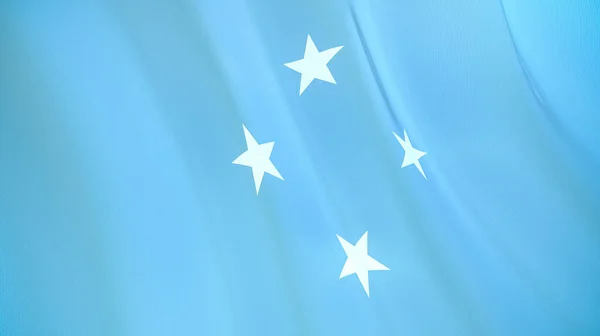 Waving Flag Micronesia High Quality Illustration Perfect News Reportage Events — Stock Photo, Image