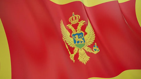 Bandeira Acenando Montenegro Ilustração Alta Qualidade Perfeito Para Notícias Reportagem — Fotografia de Stock