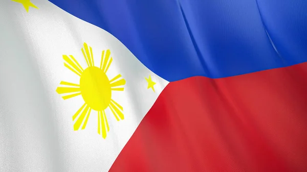 Drapeau Ondulé Des Philippines Illustration Haute Qualité Parfait Pour Les — Photo