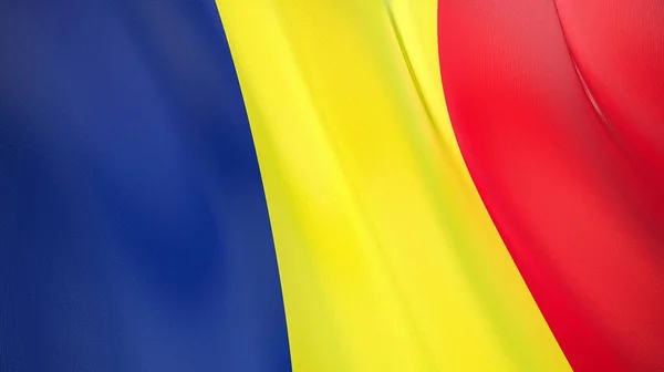 Wapperende Vlag Van Roemenië Hoge Kwaliteit Illustratie Perfect Voor Nieuws — Stockfoto