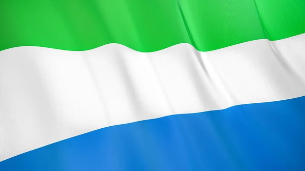 Waving Flag Sierra Leone High Quality Illustration Perfect News Reportage — Stock Photo, Image