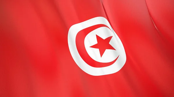 Bandiera Sventolante Della Tunisia Illustrazione Alta Qualità Perfetto Notizie Reportage — Foto Stock