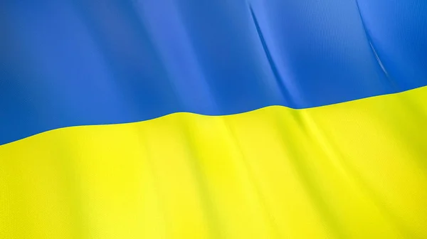 Размахивание Флагом Украины Высококачественная Трехмерная Иллюстрация Перфект Новостям Возрасту Событиям — стоковое фото
