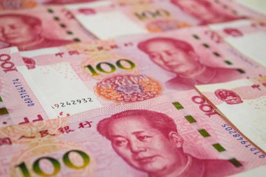 100 Çin Renminbi para birimi. Çin, Pekin.