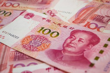 100 Çin Renminbi para birimi. Çin, Pekin.