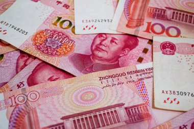 100 Çin Renminbi para birimi. Çin, Pekin.