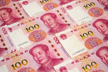 100 Çin Renminbi para birimi. Çin, Pekin.