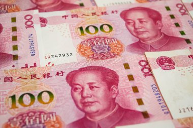 100 Çin Renminbi para birimi. Çin, Pekin.
