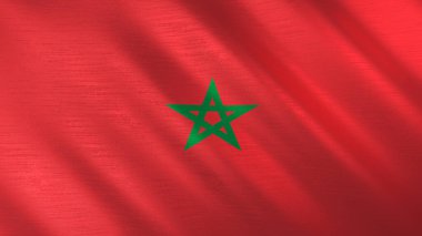 Fas 'ın sallanan bayrağı. Yüksek kalite 3 boyutlu illüstrasyon. Haber, haber ve olaylar için mükemmel.. 