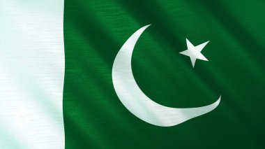 Pakistan 'ın sallanan bayrağı. Yüksek kalite 3 boyutlu illüstrasyon. Haber, haber ve olaylar için mükemmel.. 